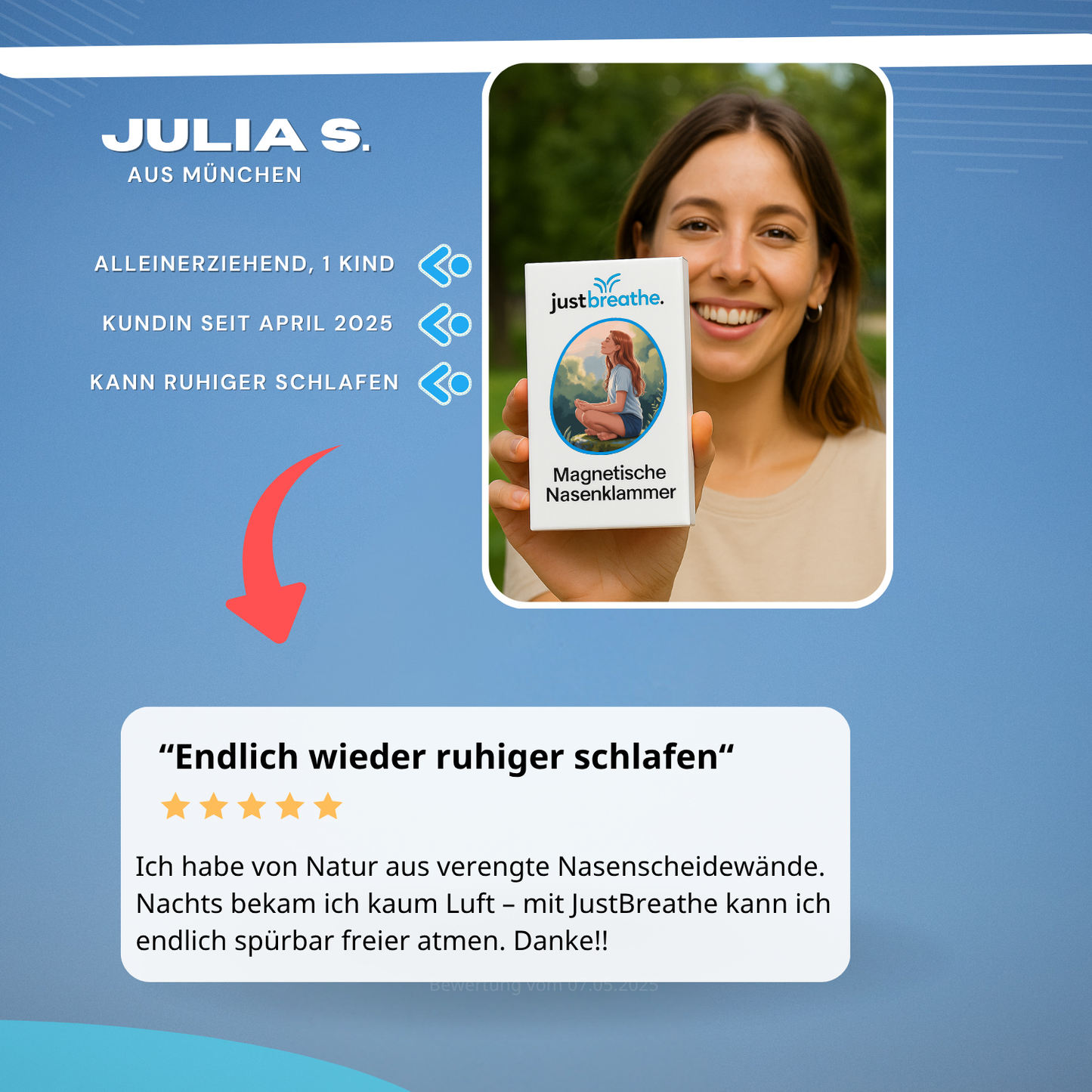 JustBreathe® Magnetischer NasenClip